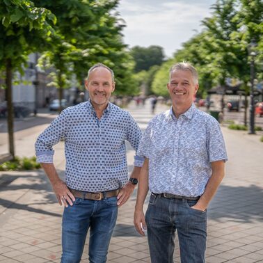 Richard en Reinier promenade