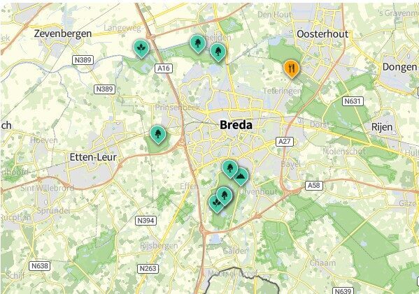 Kaart Natuur Breda